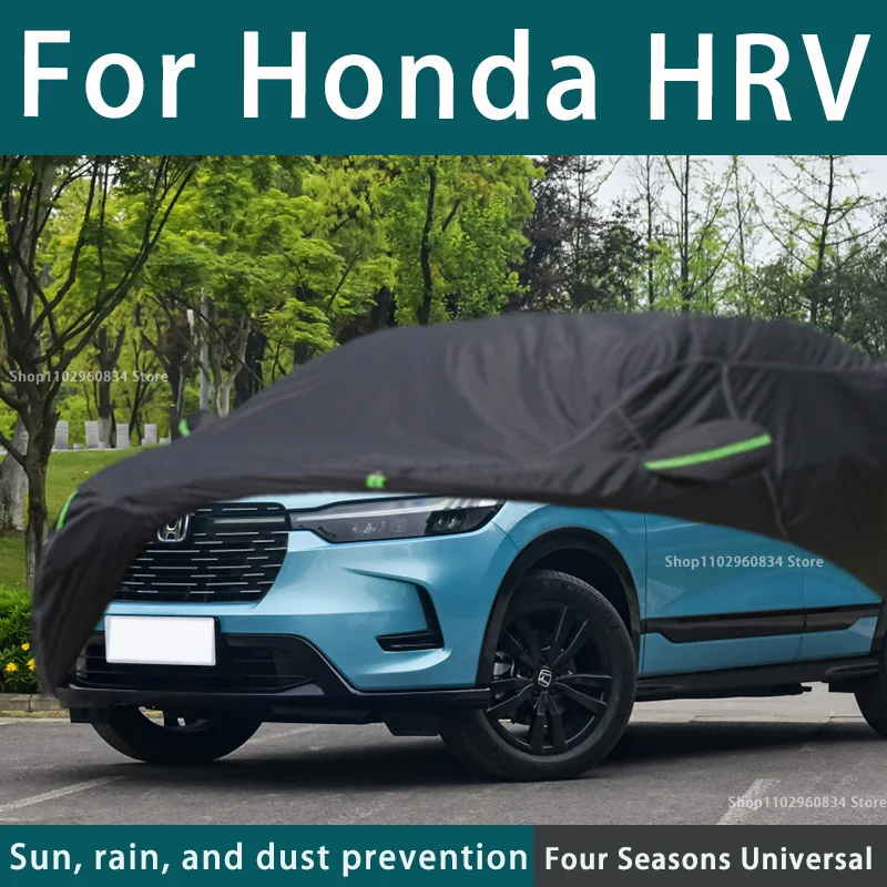 

For Honda HRV 210T Full Car Covers Outdoor Uv Sun Protection Dust Rain Snow Protective Anti-hail Car Cover Auto Black Cover