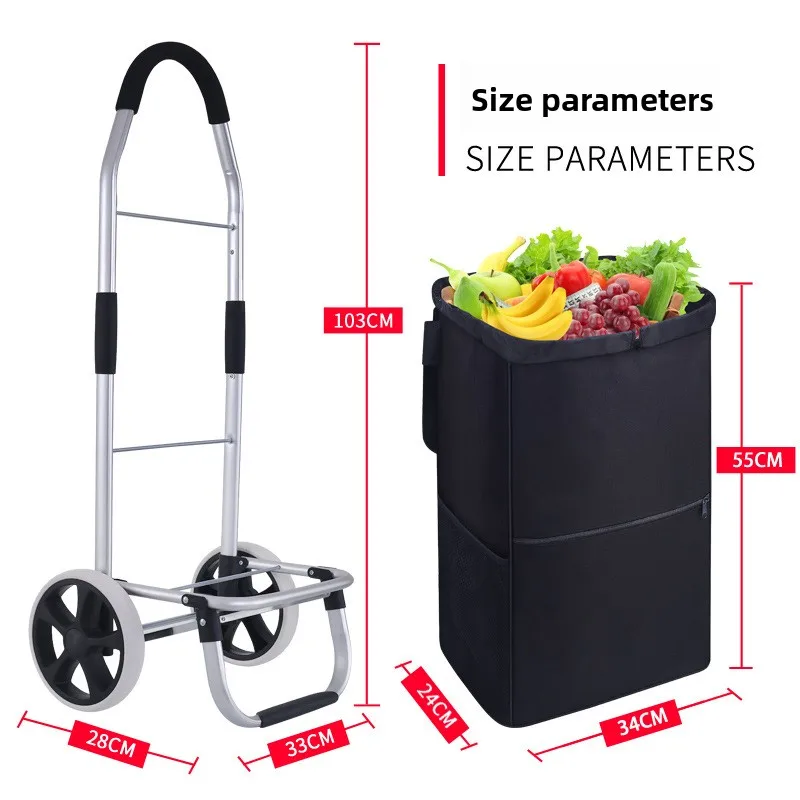 Foldable Portable Grocery Shopping Hand Cart Stair Climbing Trolley Elderly Push Cart Shopping Storage Cart Buy Groceries Cart