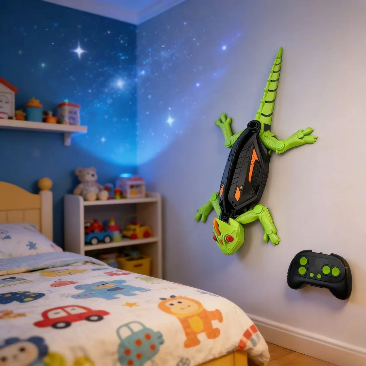 Simulated Gecko Remote Control Robot, Climbs Glass & Smooth Walls, Realistic RC Lizard Toy,Christmas Decor Choice