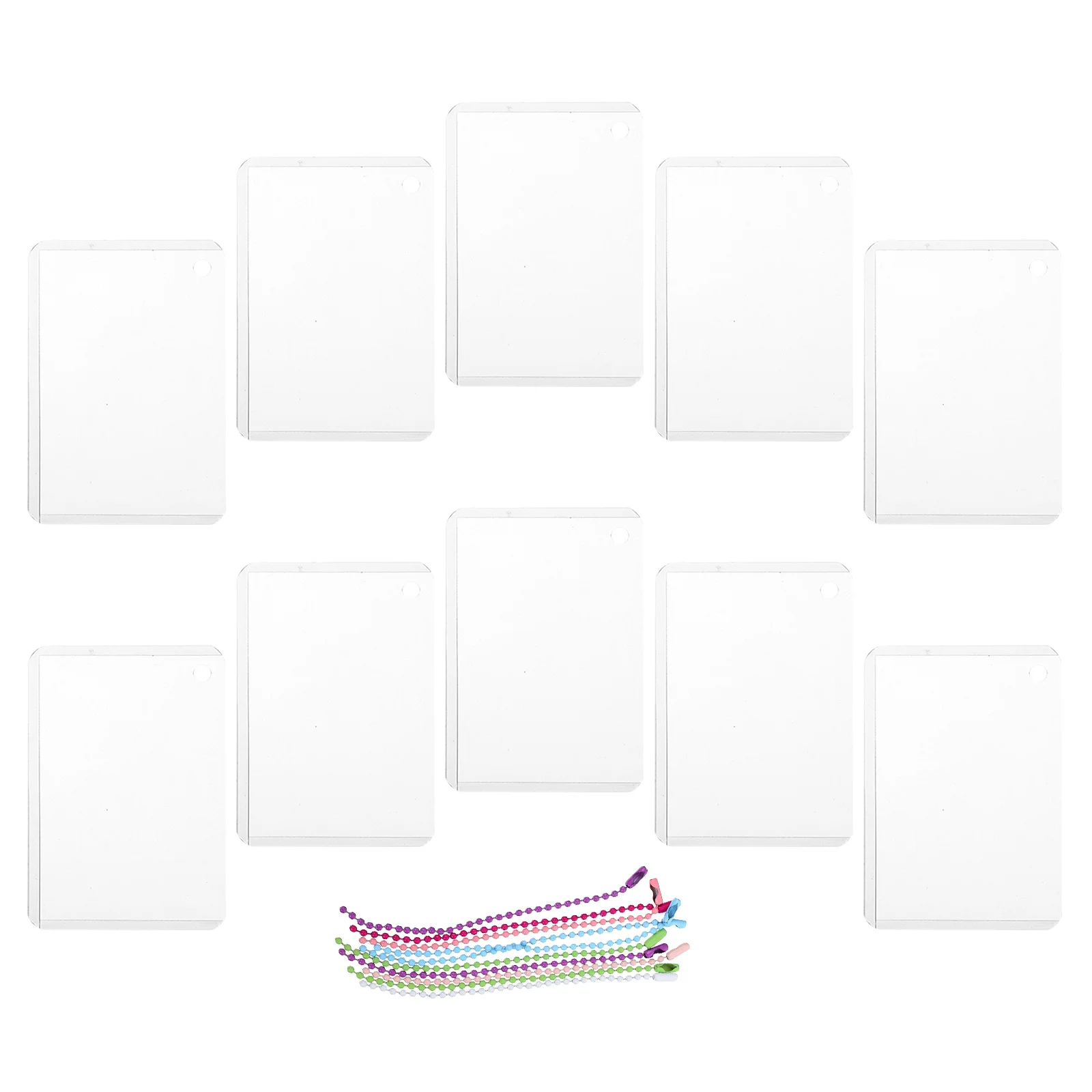 

10 set Transparent Photocard Holder Protective Sleeve Portable Id Badge Cover For Staff Students Nurses Decorative Storage Case