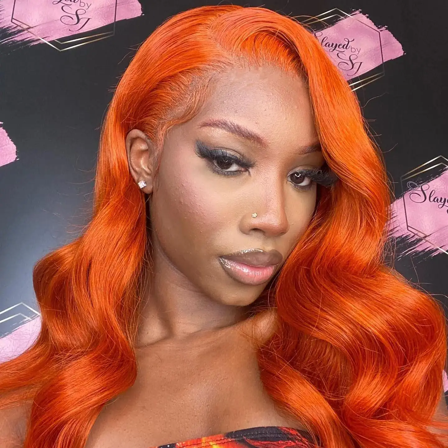 

30 Inch Body Wave Ginger Orange 13x4 Lace Front Wigs Human Hair High Density 13x6 Hd Transparent Frontal Colored Wig For Women