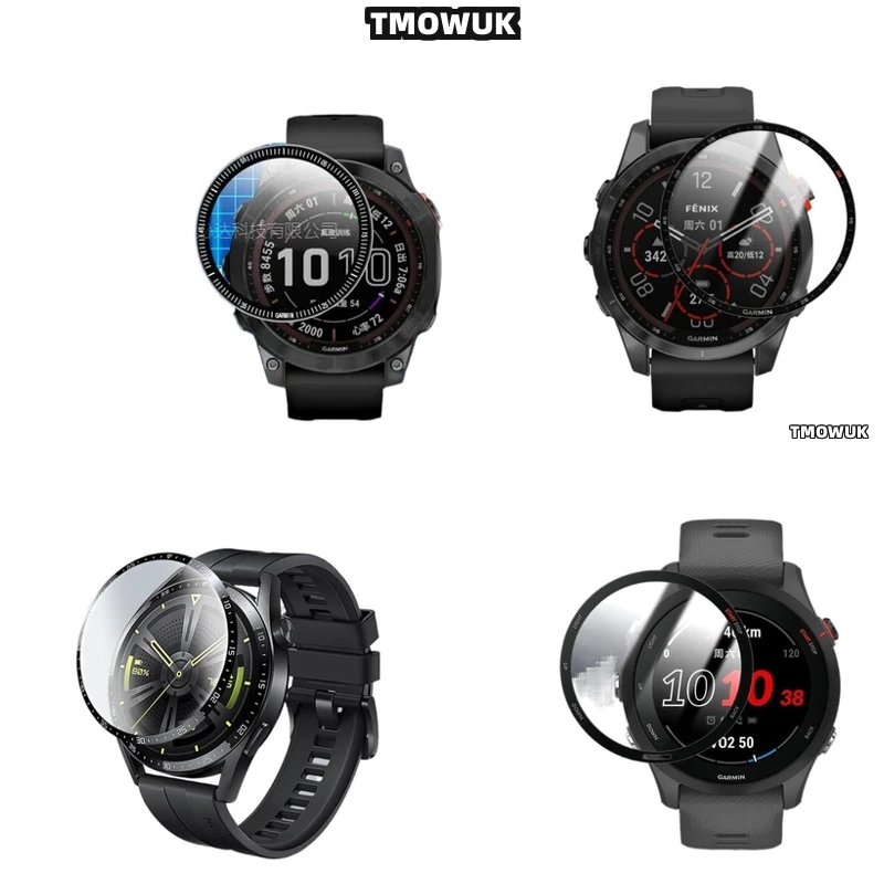 

For Garmin Fenix 6 7 8 7X 6X 7S 47mm 51mm - Soft Flexible Screen Protector - Full 3D Curved Anti-Scratch PMMA