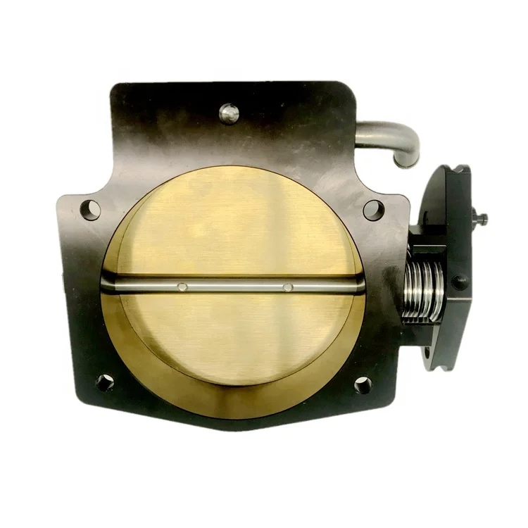 New KR Throttle Body 102mm Black Polished CNC Billet Cable for LS1 LS2 LS3 with BOLTS and GASKET
