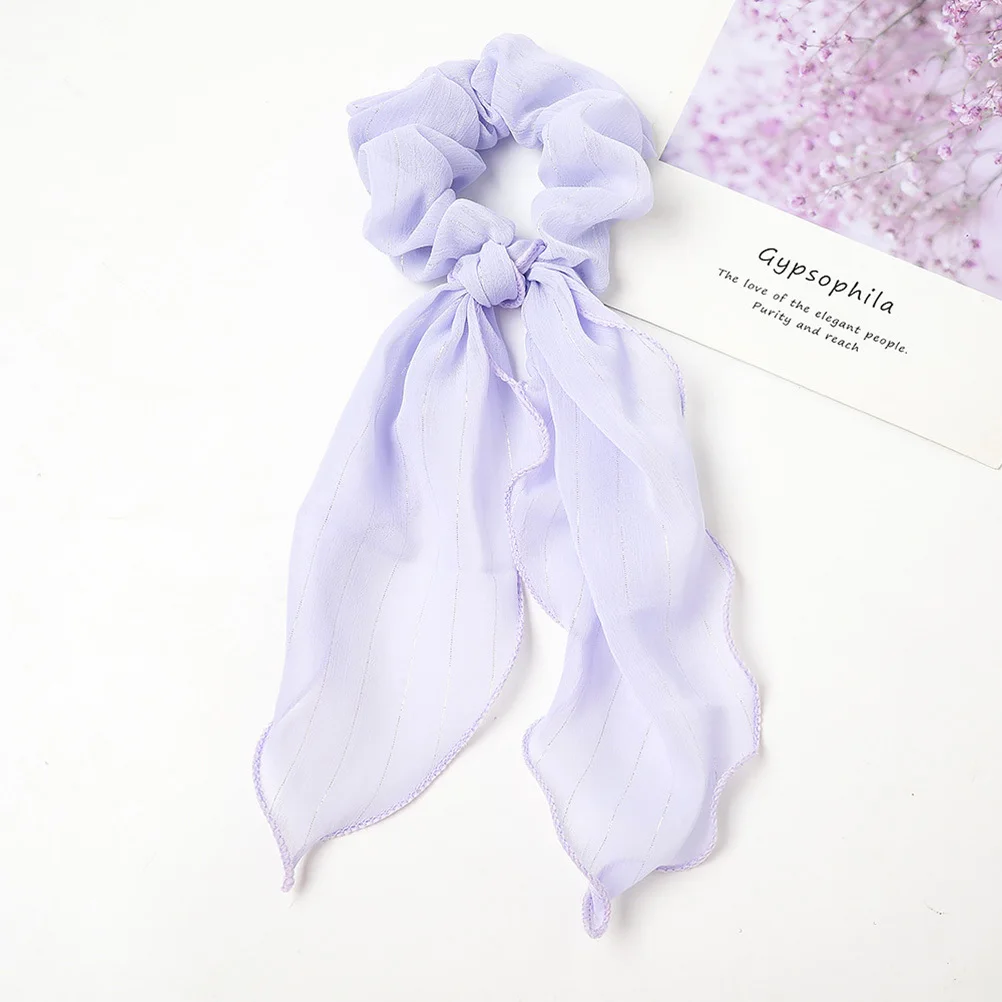 

8pcs Butterfly Bowknot Ropes Double Layer Elastic Scrunchies For Women Ponytail Holder Stretchy Ribbon Hair Bands Hair