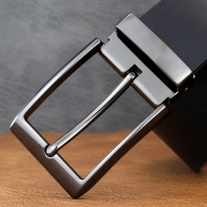 カジュアル男性デザイナーベルトビッグピンバックル高品質 3.8 センチメートル幅本革ウエストストラップジーンズセインチュールオム