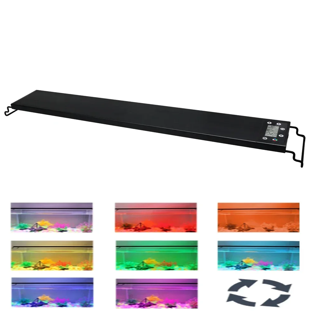 120cm akwarium 24/7 oświetlenie o pełnym spektrum światła LED dekoracja akwarium wzrost roślin ściemniacz lampa 100V-240V IP68 wodoodporny