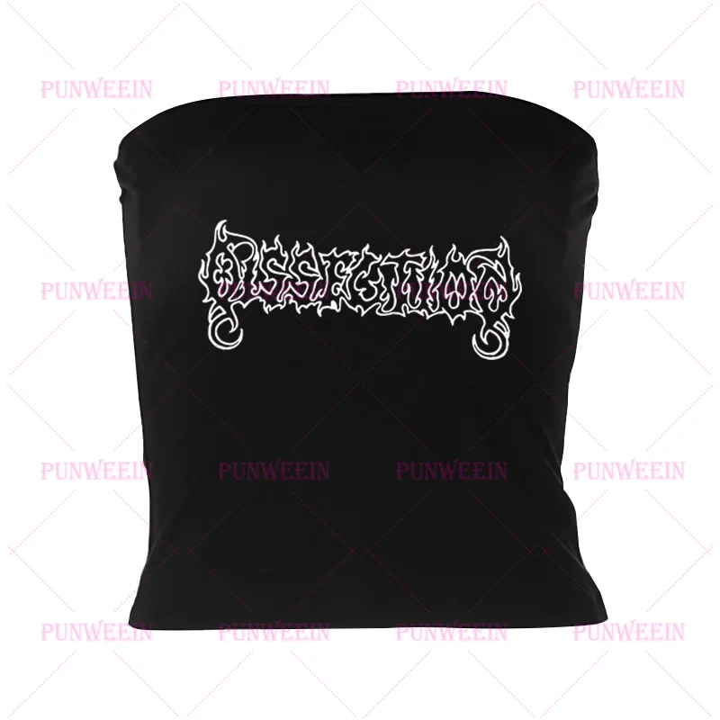 Sweetheart Dissection Gothic Punk T-Shirt Harajuku Vinatge Black Death Rock Metal Concert Summer Chic Y2K Club Grunge tank Tops
