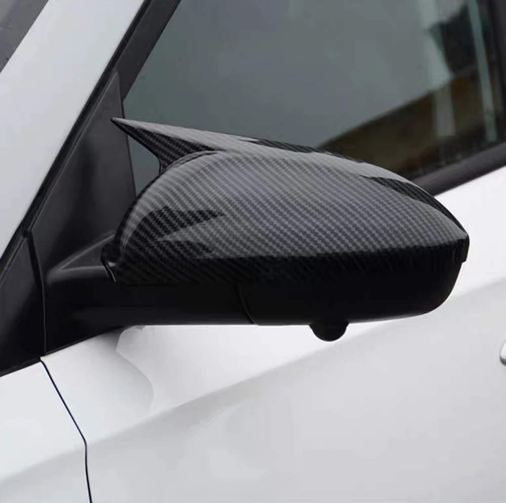 ABS Carbon Fiber Style Car Side Rear View Mirror Trims Cover Frame Sticker For Chevrolet Monza 2019 2020 2021 2022