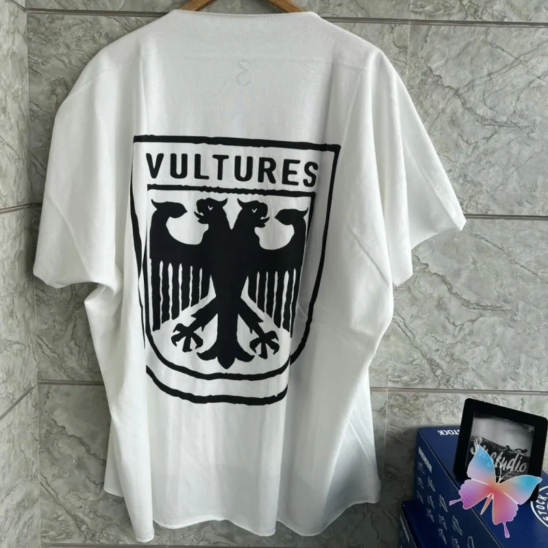 Stock Street Kanye T-shirt Cotton Letter Print One Piece Cutting Round Neck Short Sleeve Casual Loose Men Women VultureTops