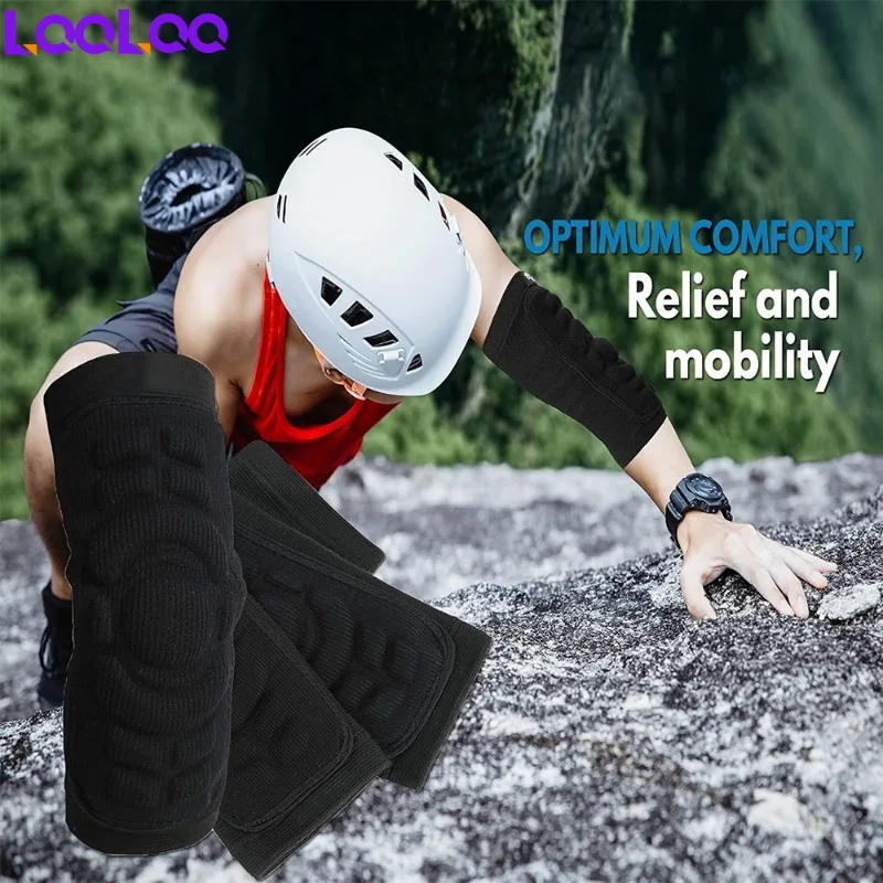 1Pair Sports Sponge Elbow Protection,Anti-collision Arm Protection,Breathable and Pressurized Outdoor Sports,Cycling Elbow Pads