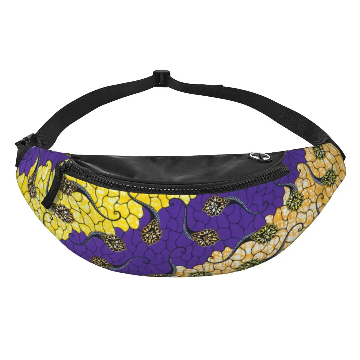 Custom Ethnic Tribal Geometric Ankara African Print Fanny Pack Women Men Crossbody Waist Bag for Running Phone Money Pouch