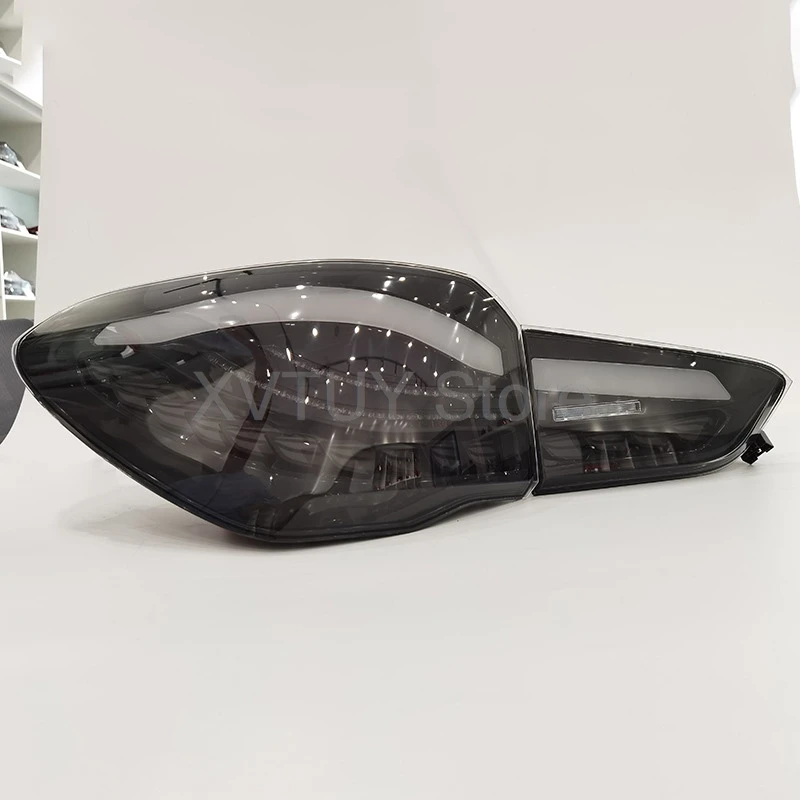BMW X1 F48 F49 2016-2021 용 테일 라이트 자동차 LED 방향 지시등 정지 브레이크 주차 램프 드래곤 스타일 어셈블리 블랙 후면 조명
