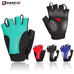 DAREVIE MTB Cycling Gloves Gel Padded Shockproof Breathable Half Finger Cycling Gloves Quick Off Thumb Sweat Wiper Bike Gloves