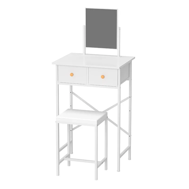 Bedroom Small Makeup Dresser with Mirror and Chair Little Girl Dresser Mini Dresser Set Cross Border