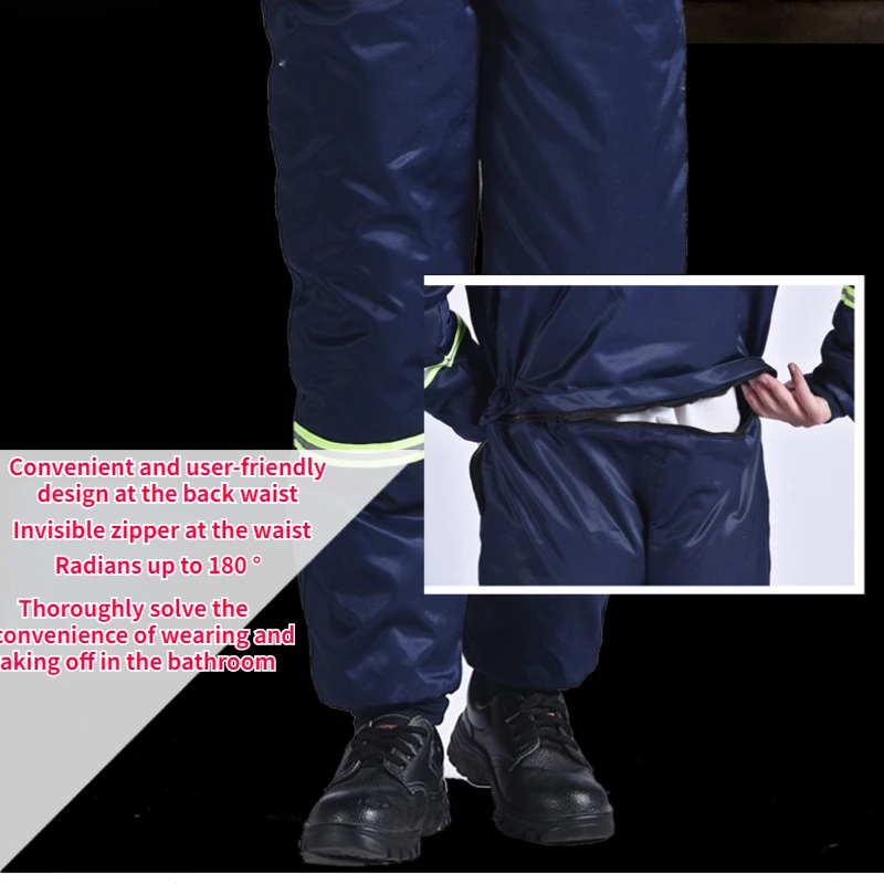 One-piece Work Suit Men\'s Cold-proof Clothing Dust-proof and Anti-fouling Winter Outdoor Fishing Cotton Clothing 방한복