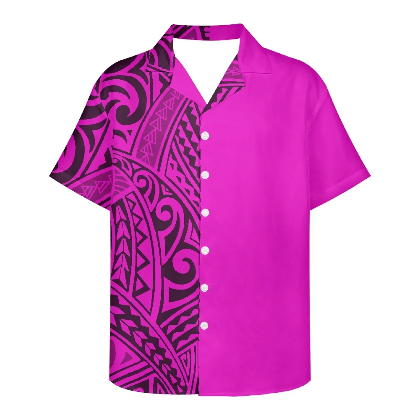 Polynesian Tribal Pohnpei Totem Tattoo Prints Shirts For Men 3d Hawaiian Shirt Beach Short Sleeve Fashion Tops Tee Blouse Camisa