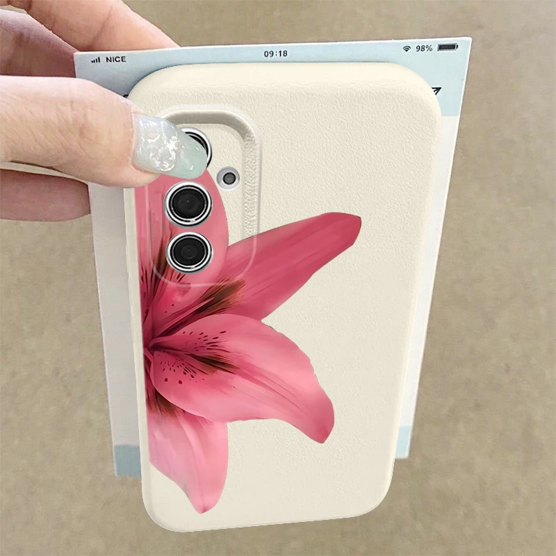 Realistische florale weiche Hülle für Samsung Galaxy A17 A56 A36 A26 A55 A16 A15 A54 5G S25 Edge S24 FE S23 S22 Ultra Plus Handyhülle