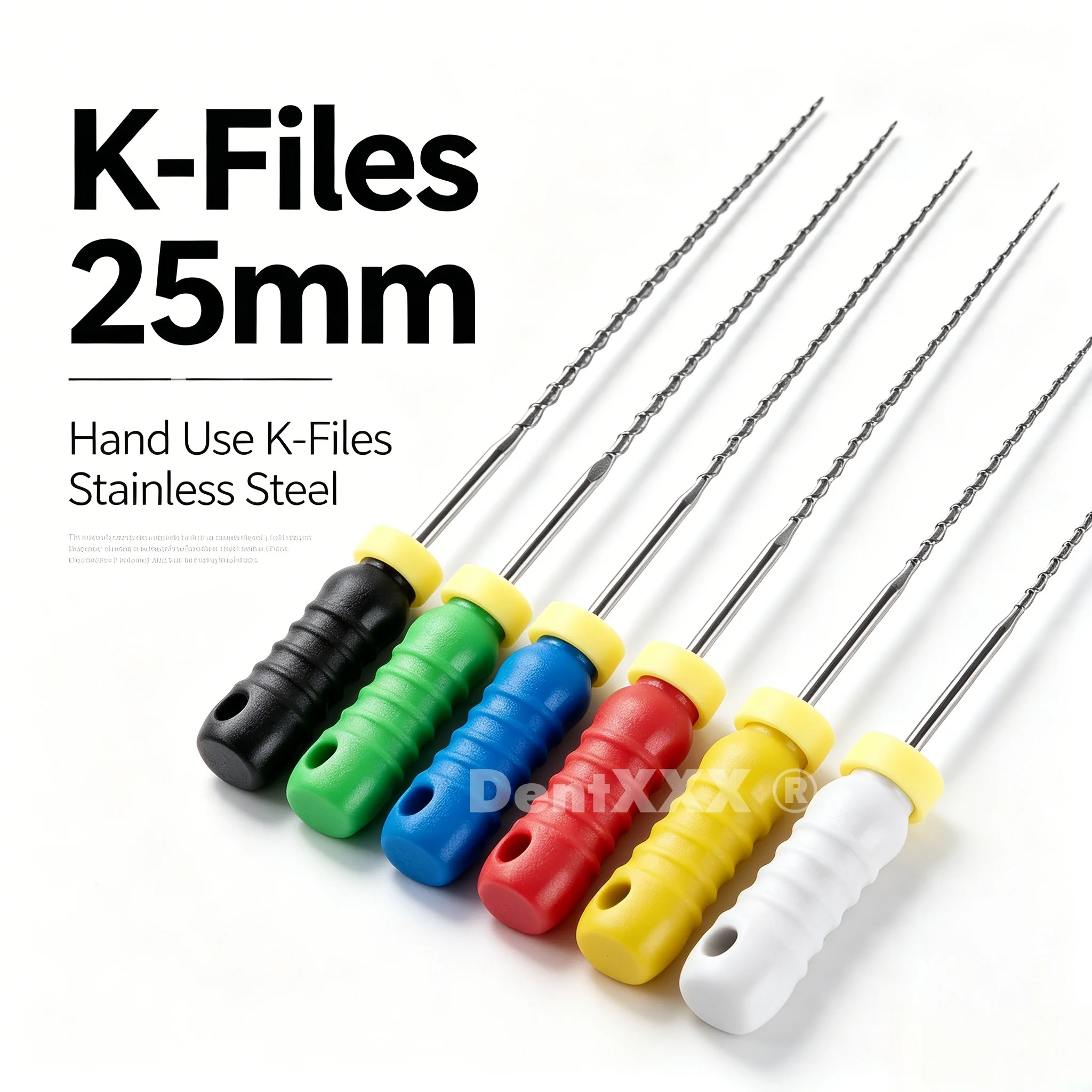 6Pcs Multi-Size Stainless Steel Hand 25mm Files Set Precision Tools