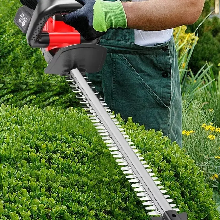 Electric Hedge Trimmer 1200W 21V Household Green Garden Trimmer Brushless Portable Rechargeable Garden Fence Shear