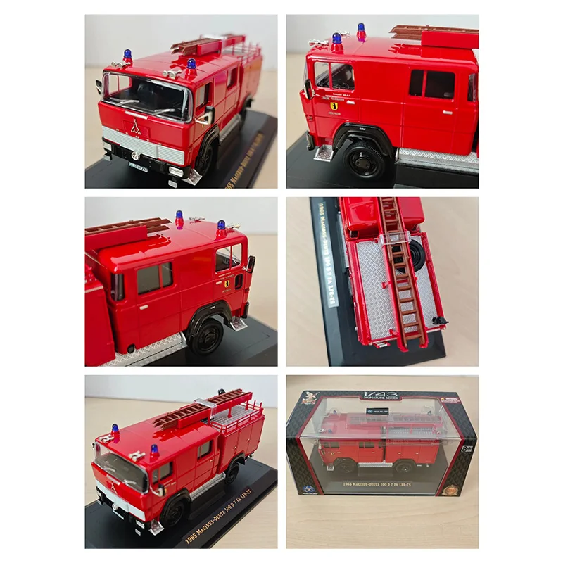 

Масштабная модель пожарной машины Deutz 100 D7 FA LF8-TS 1965 года, 1:43, из литого сплава, классическая, для взрослых, сувенир, подарок, статическая модель для демонстрации