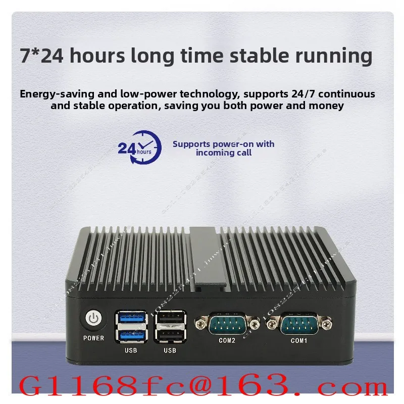 N2840 Mini Computer Host Fanless Industrial Control Computing Machine Dual Network RS485 Dual Serial Port