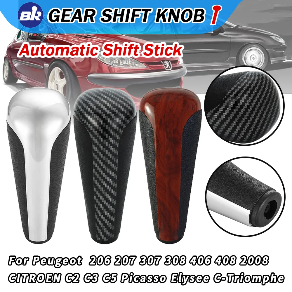 New Product Gear Shift Knob Automatic For Peugeot 206 207 307 308 408 508 2008 Citroen C2 C3 C4L C5 Picasso Elysee C-Triomphe