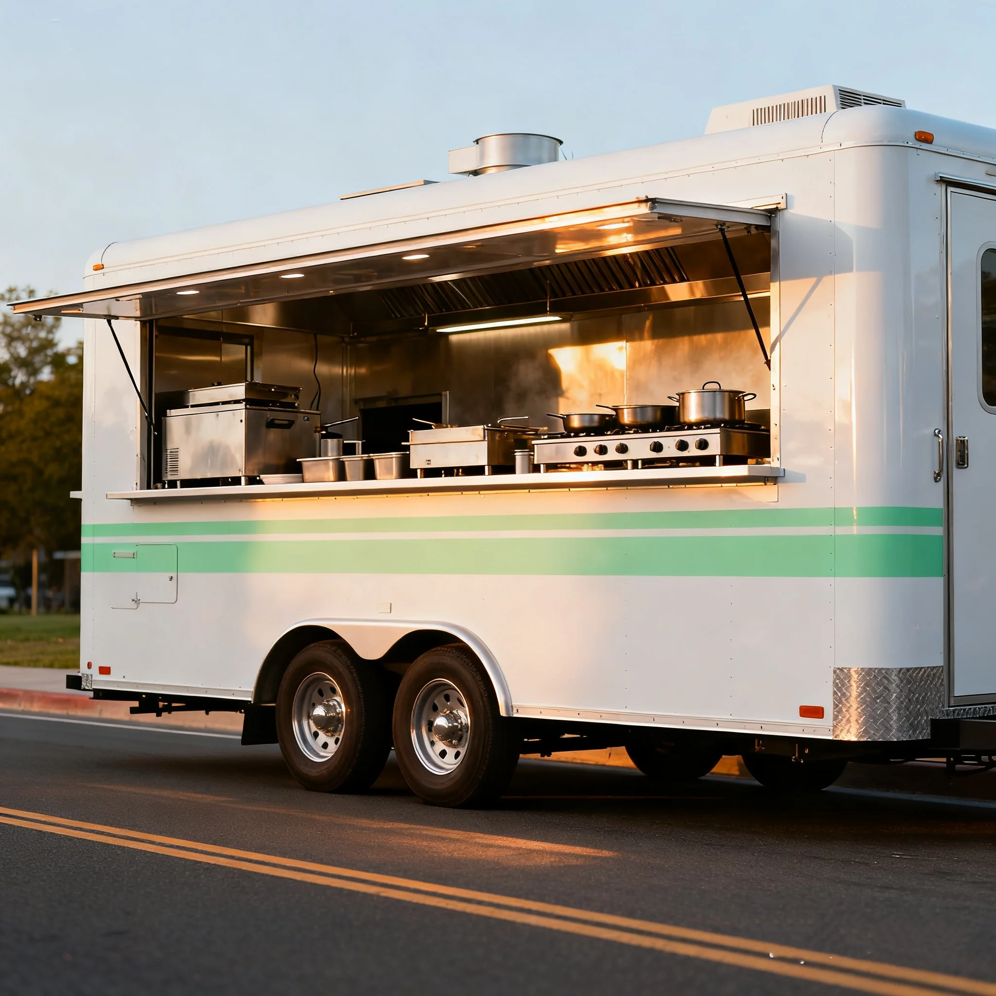 Wholesale Customized White Food Cart Kiosk Mobile Deep Fryer Full Kitchen Food Trailer Food Truck CE Certification