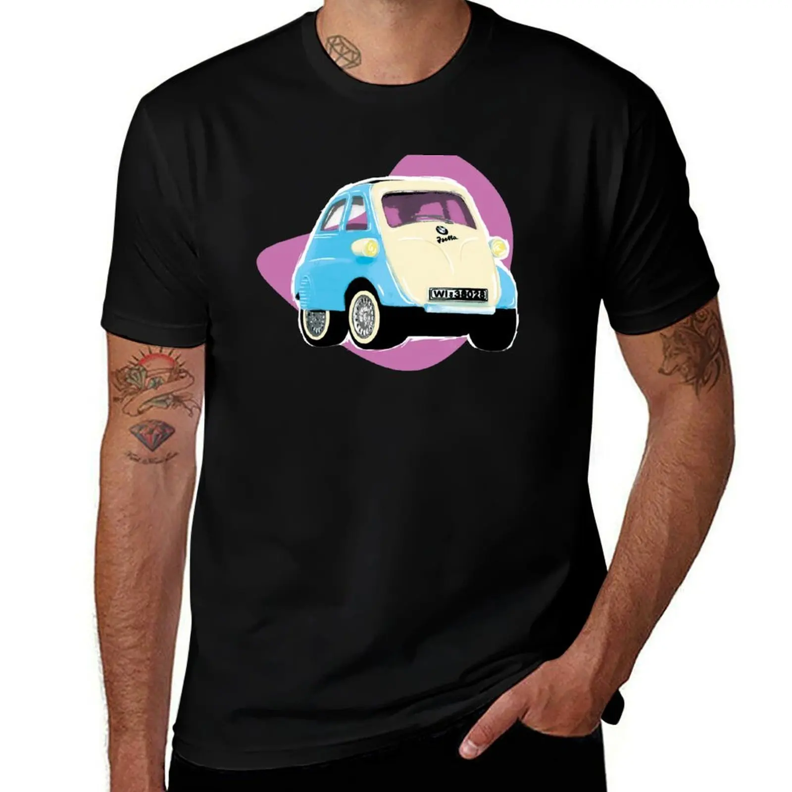 Vintage Micro Car T-Shirt Urban Style Print T-Shirt