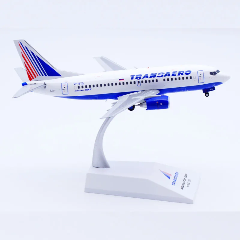 XX20251 Alloy Collectible Plane Gift JC Wings 1:200 Transaero Airlines Boeing B737-500 Diecast Aircraft Model VP-BYQ With Stand