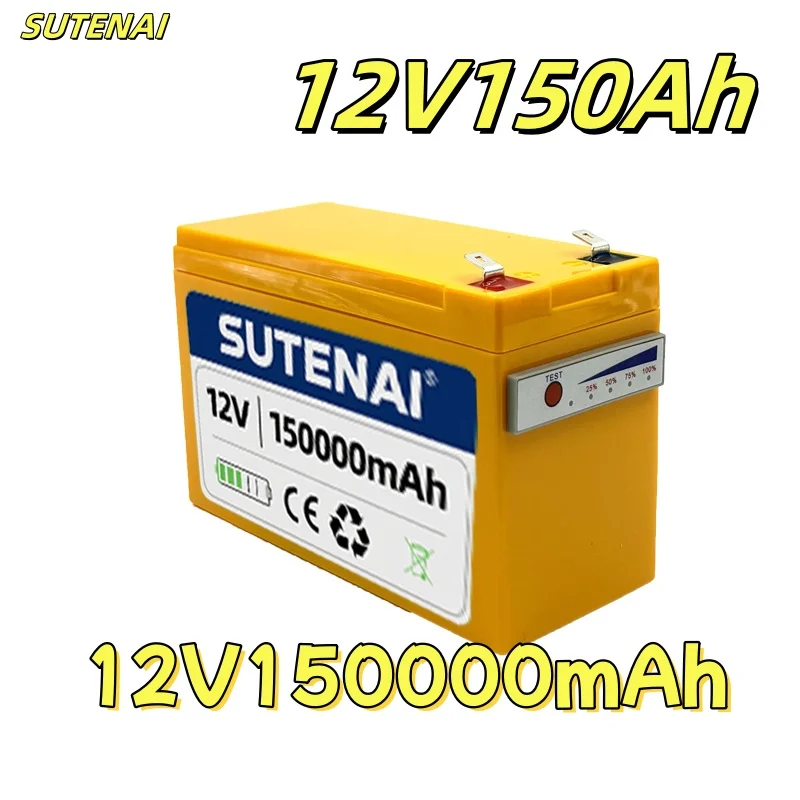 

2025 12V New Power Display Battery 150AH 18650 Lithium Battery Pack for Solar Energy and Electric Vehicle Battery with Charger