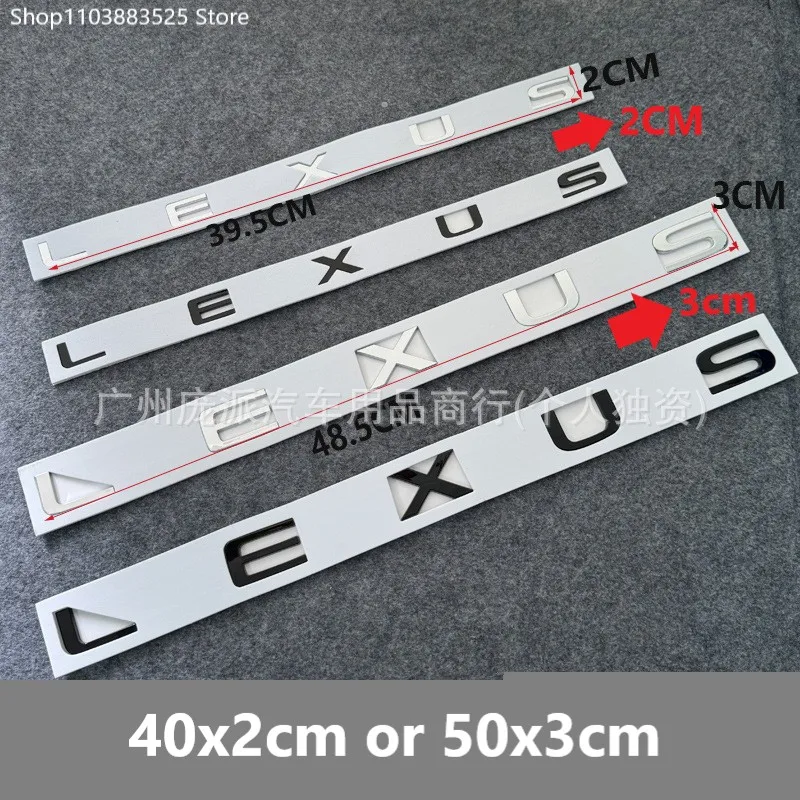 

2/3cm Two sizes of modified letter stickers for LEXUS CT200H IS250 ES200 ES300 GS300 GS350 IS300 IS200 RX400 NX UX LS CT IS car