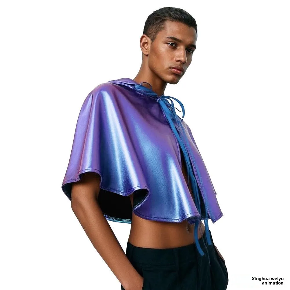 ชุดคลุมฮู้ดกันรังสียูวี ผิวมันเงา สำหรับการแสดง ชุดพื้นเมืองผู้หญิง ชุดแสดงบนเวที