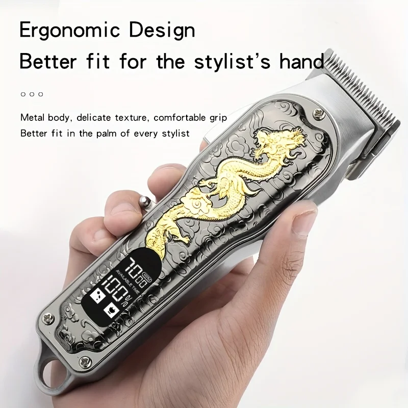 Rechargeable electric hair clipper LED display adjustable electric fader home hair clipper hair styling electric hair clipper