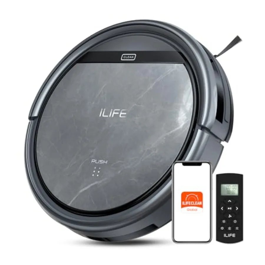 V5s Max Robot Vacuum 4000Pa Max Suction Power 2.4G WiFi/App/Alexa/Remote Control Self-Charging Robotic Vacuum Cleaner for Hard