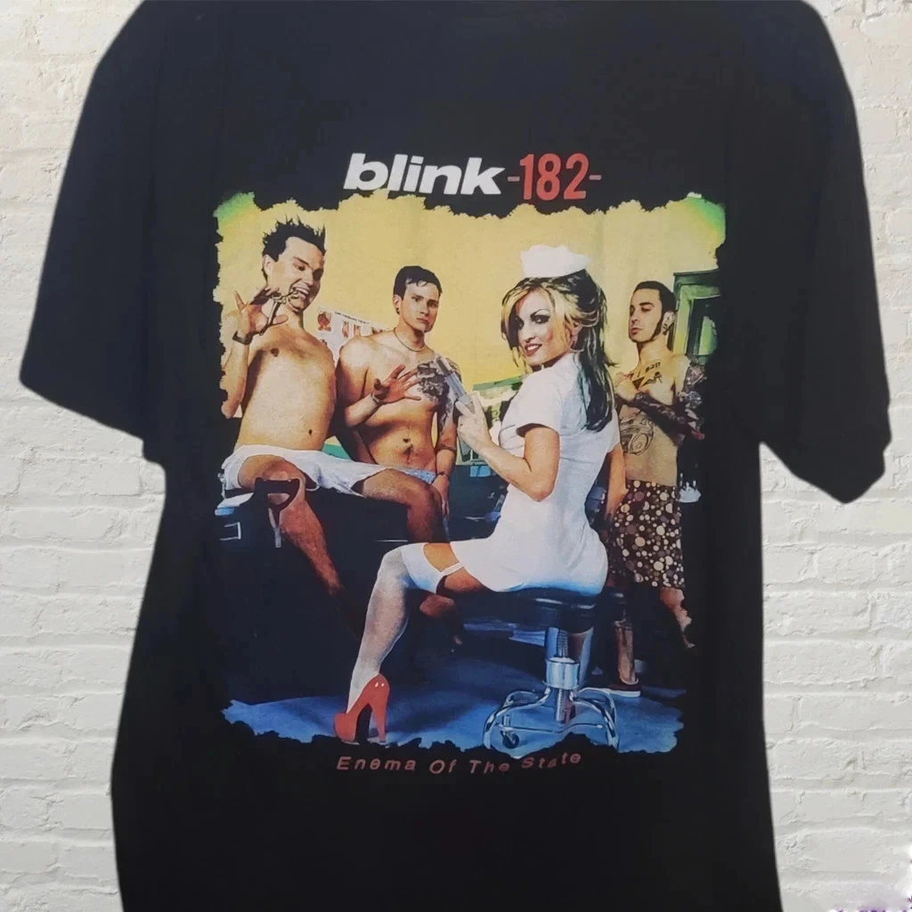 Camiseta VTG Blink-182 Band Punk, camiseta negra unisex de todas las tallas, camisetas gráficas, camisetas para hombre