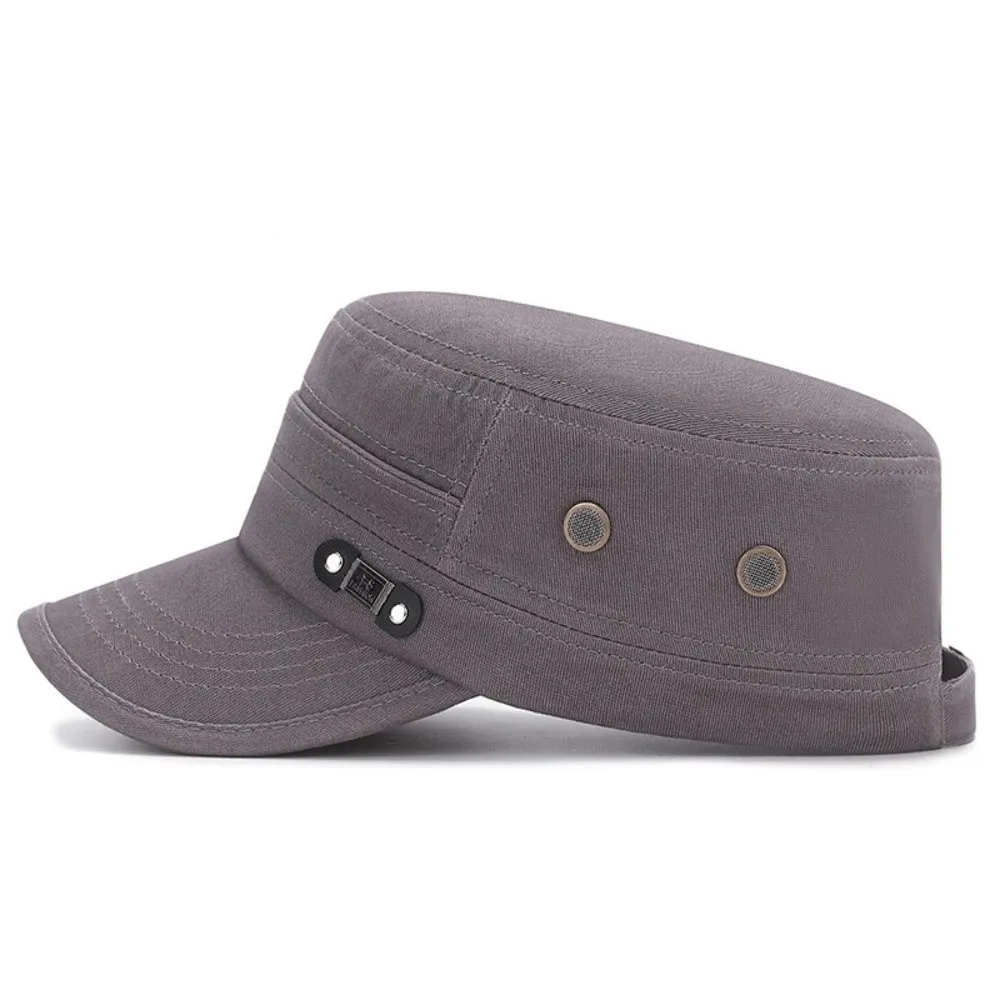 

Fashion Anti-UV Fishing Hat Cotton Casual Baseball Cap Retro Outdoor Sunscreen Flat Top Hat Spring Summer