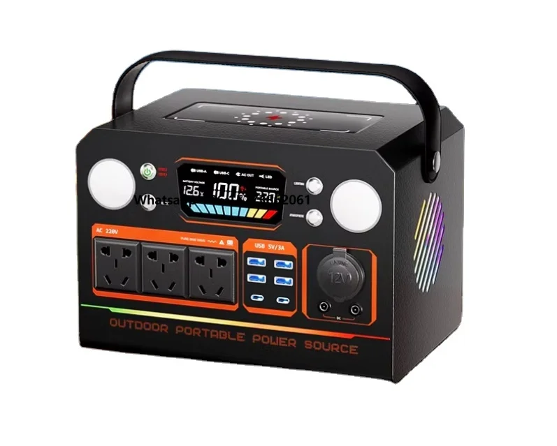 

Популярный на рынке портативный уличный источник питания большой емкости с розеткой и аккумулятором для автономного кемпинга и поездок на автомобиле.