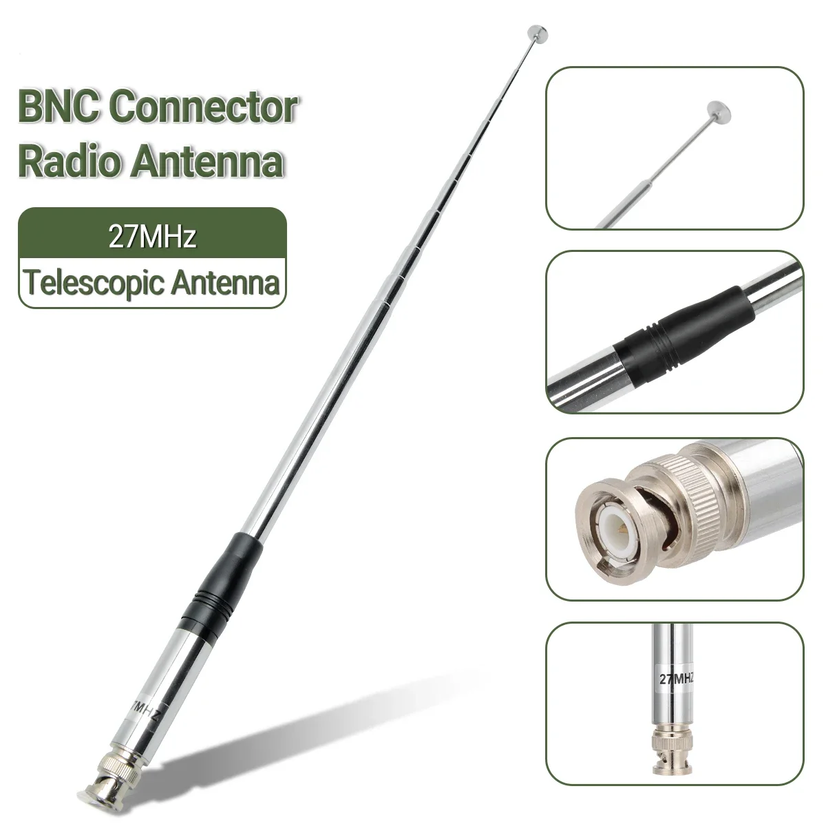 27MHz SMA-Female/SMA-Male/BNC Handheld Telescopic CB Antenna For Quansheng UV-K5 UV-K5(8) baofeng UV-K61 Walkie Talkie image 3