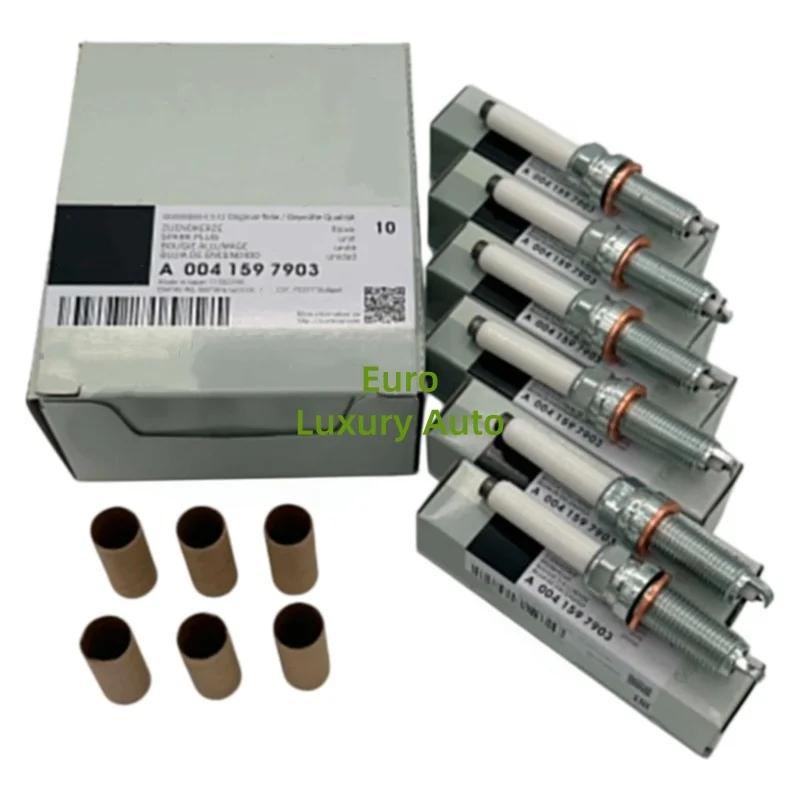 Original Spark Plug A0041597903, 6 PCS for Mercedes‑Benz A‑Class W176 1.6 A 180, E‑Class A207 C207 W212