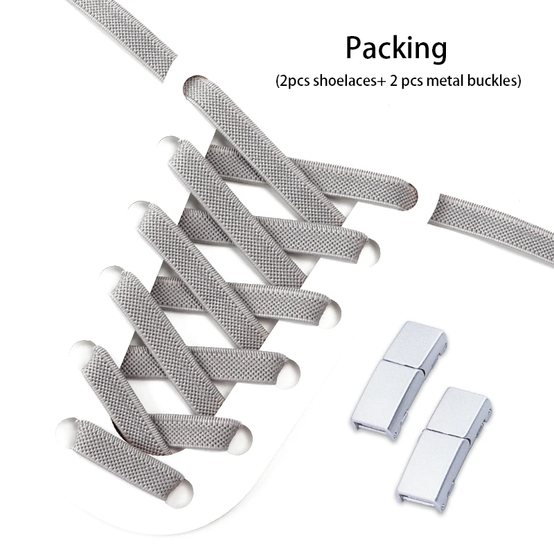 

Magnetic Locks Shoestrings Without Ties 8mm Wide Flat Elastic Laces Sneakers Tennis No Tie Shoe Laces Easy Use Shoes Accessories