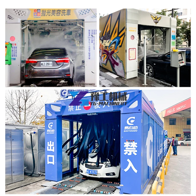 High Quality Durable Stainless Steel Fully Automatic Equipment Tunnel Car Wash Machine with 7 Brushes