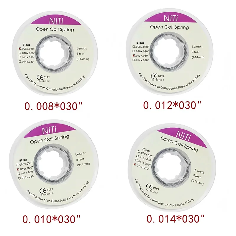 1Roll 3Feet/914mm Dental Orthodontic Niti Open Coil Spring 0.008/0.010/0.012/0.014 Ortodoncia Bracket Braces Archwires Products
