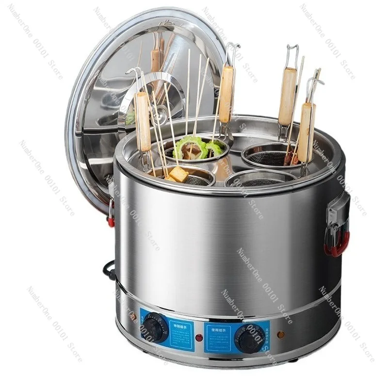 Large Capacity Electric Boiling Pot, Commercial Soup and Hot Pot Cooker, High-Power Wonton and Dumpling Cooking Stove
