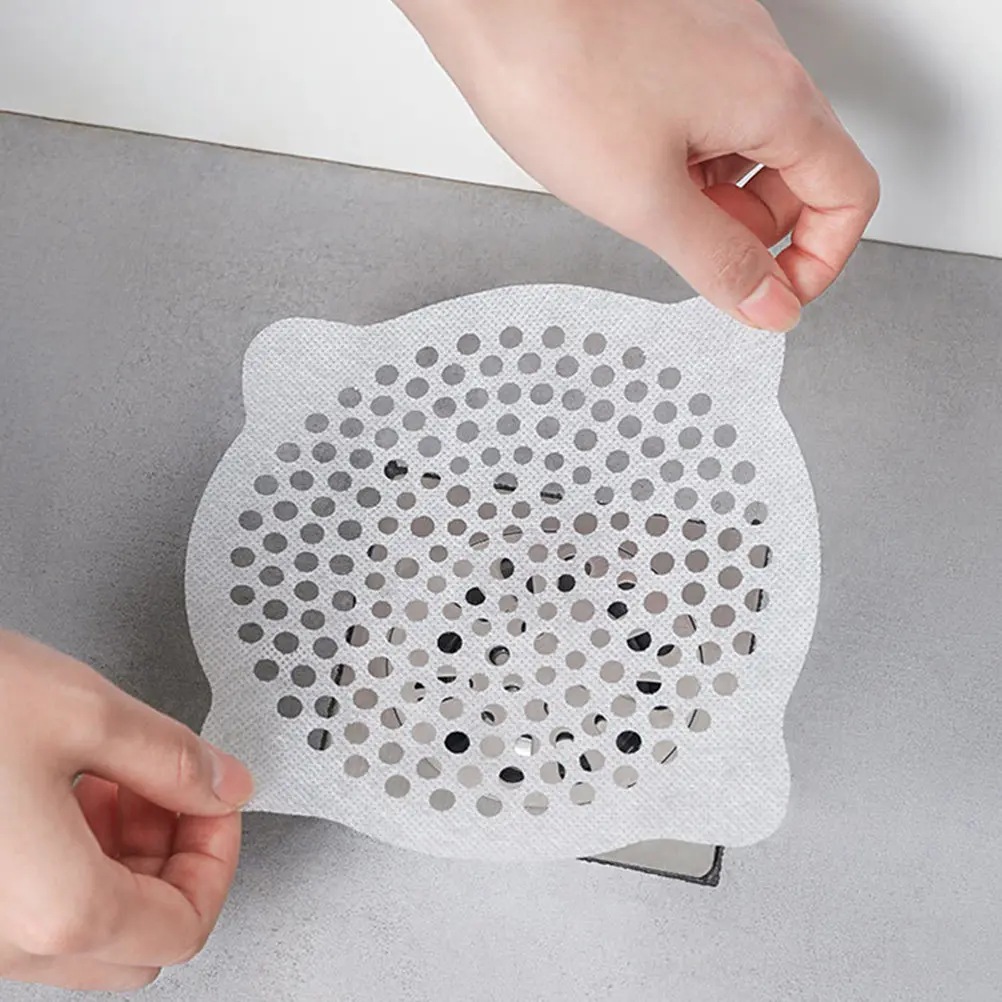 

30Pcs Drain Hole Filtering Stickers for Kitchen Bathroom Sinks Laundry Utility Floors Strong Absorption Anti-Blocking Hair