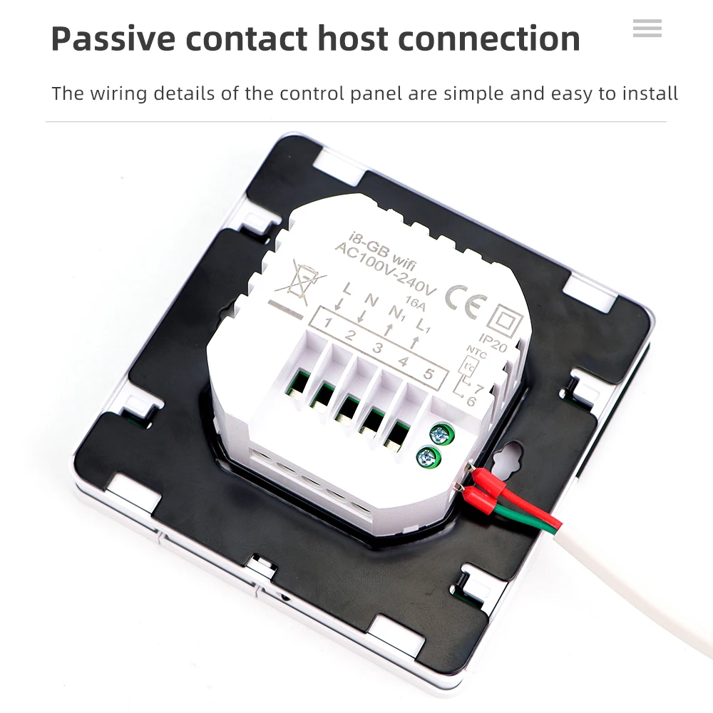 Imagem -03 - Smart Floor Heating Controller Termorregulador Wifi para Piso Quente 16a Underfloor Heater Coletor de Temperatura Baixo Consumo