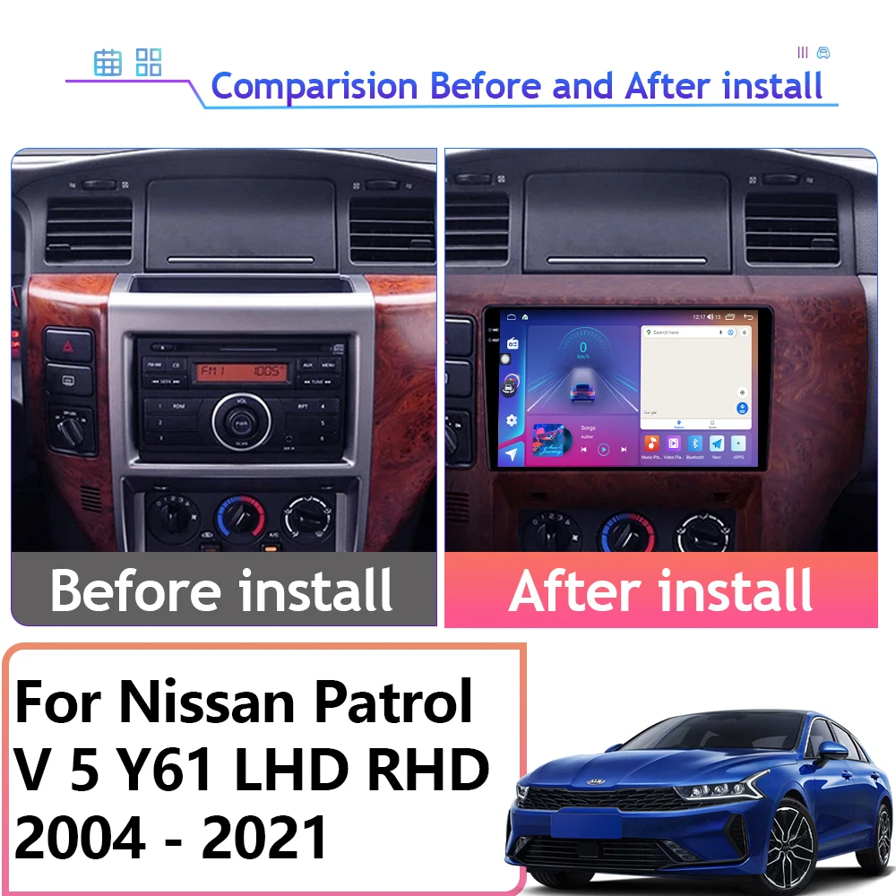 Android 13 Nissan Patrol 2004 - 2021 Stereo Multimedia Head Unit Car Player Auto Radio Navigation GPS DVD Screen Dash Cam WIFI