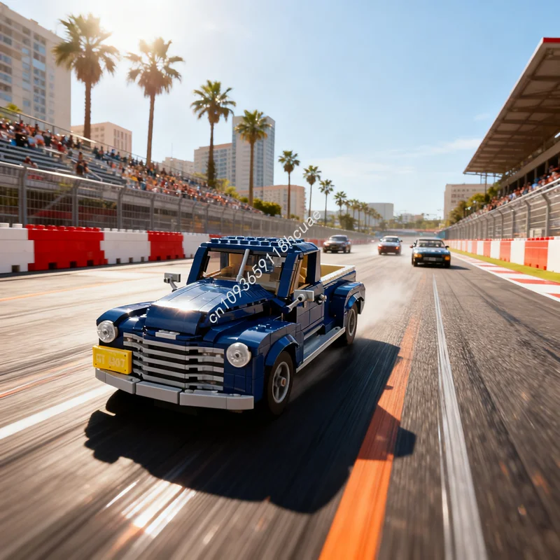 1121 個 MOC クラシックピックアップカーデモデルビルディングブロック建設 DIY アイデア教育レンガクリスマスギフト子供のおもちゃ誕生日