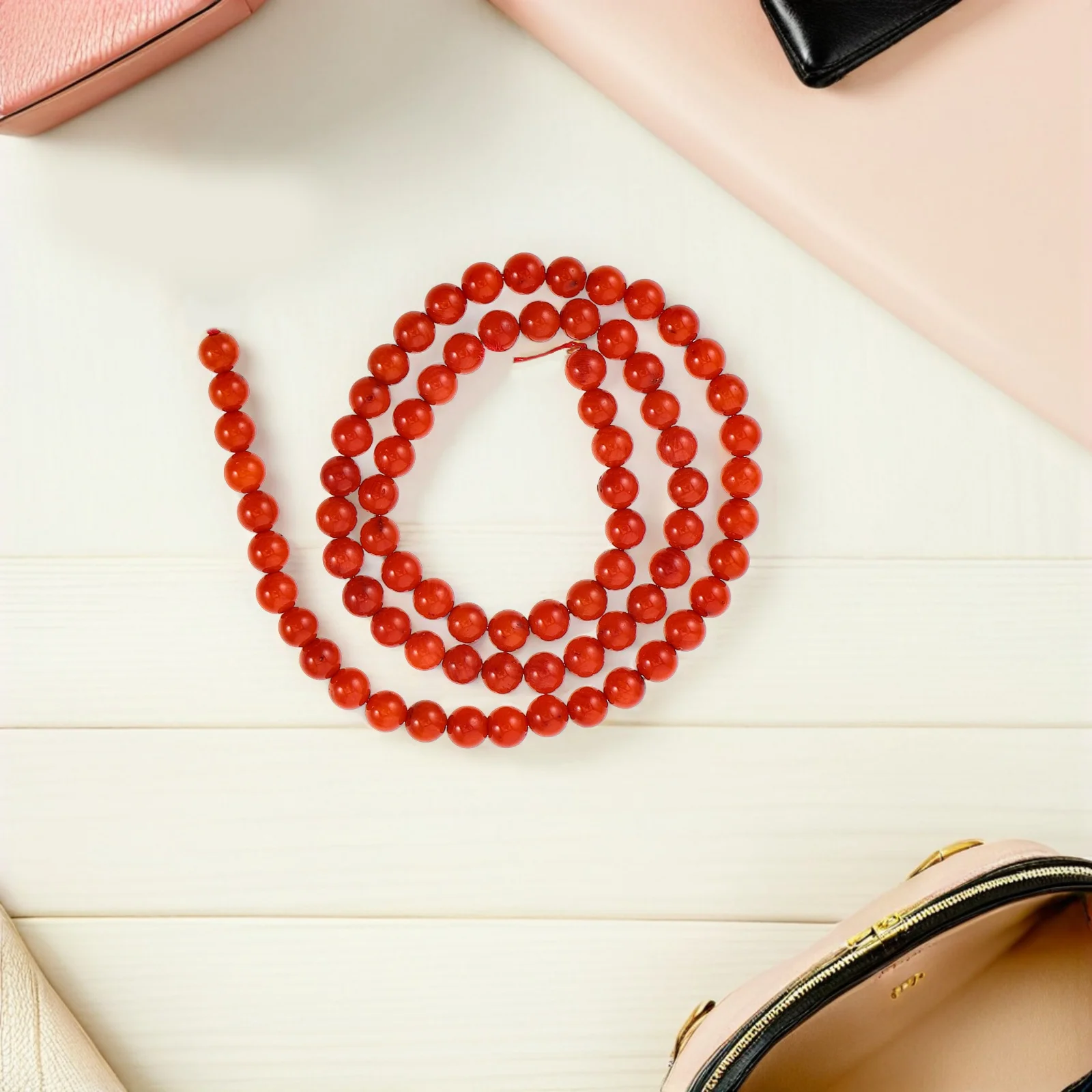 

Round Artificial Coral Beads Bulk Loose Ball Spacer for Bracelets Necklaces Earrings DIY Jewelry Crafting Projects Handmade