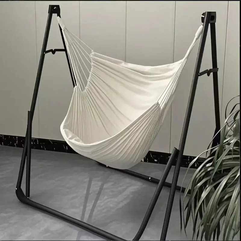 Portable courtyard outdoor double swing bracket indoor anti-rollover hammock chair foldable folding hammock stand