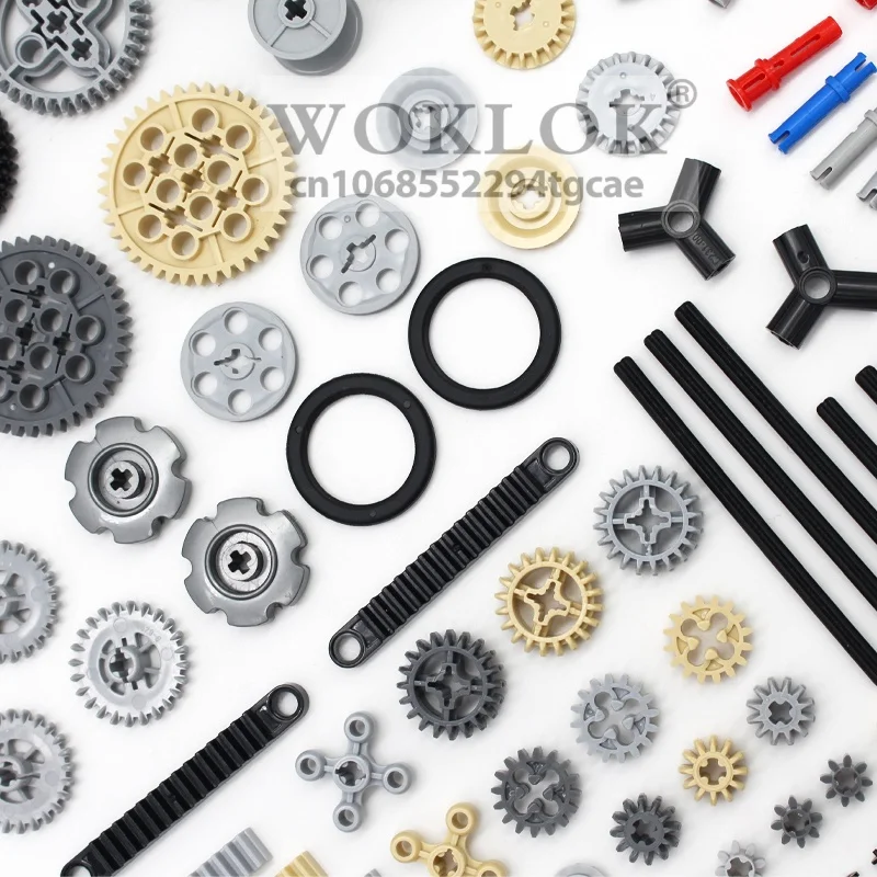 116 stücke MOC Groß Technische Teile Pin Liftarm Bricks Set Achse Stecker Getriebe 40 Zahn Bausteine Kompatibel Technologie Spielzeug
